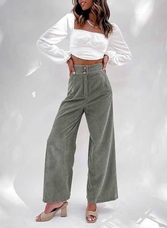 Women's Elastic Waist H-Line Wide Leg Pants Daily Going Out Pants Apricot Casual Split Joint Plain Spring/Fall Pants
