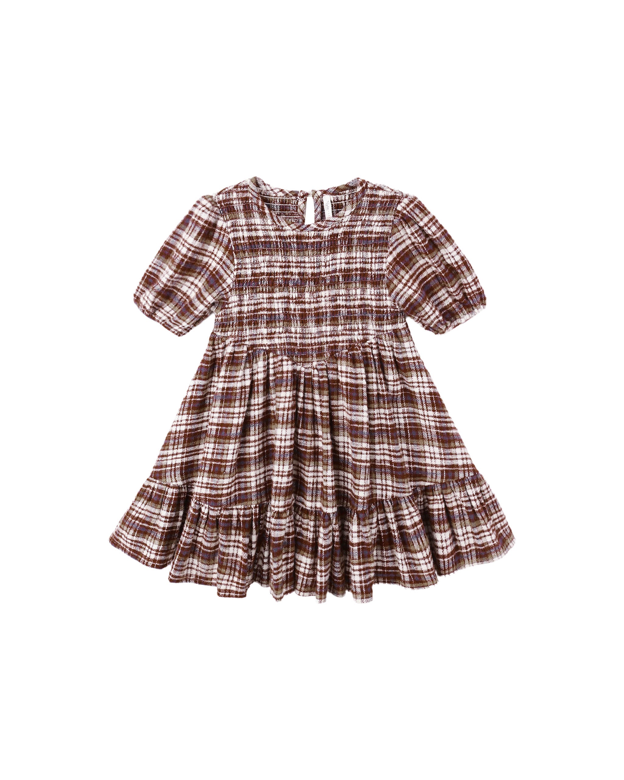 India Dress || Burgundy Plaid