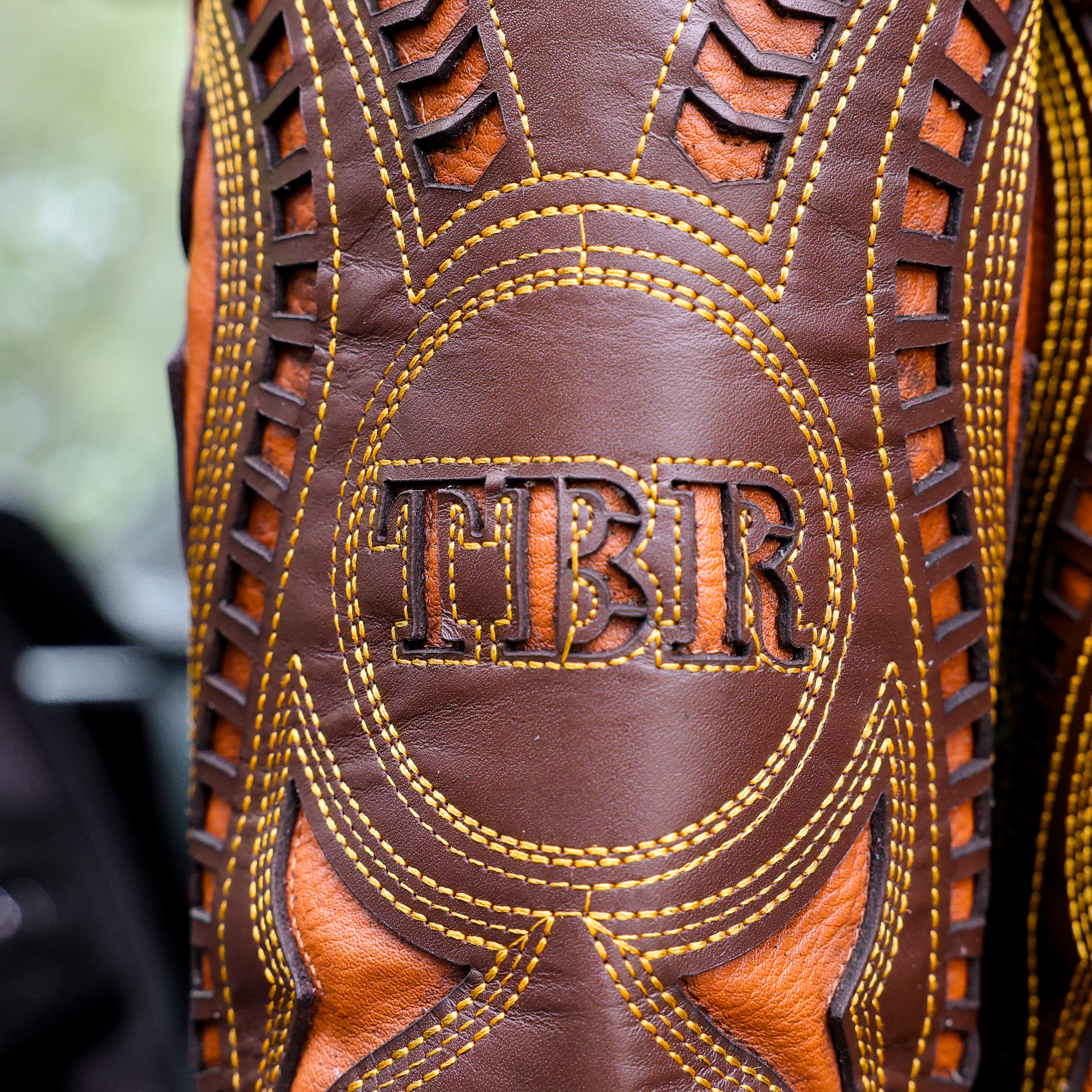 Honey Caiman Belly Leather Boots - Square Toe