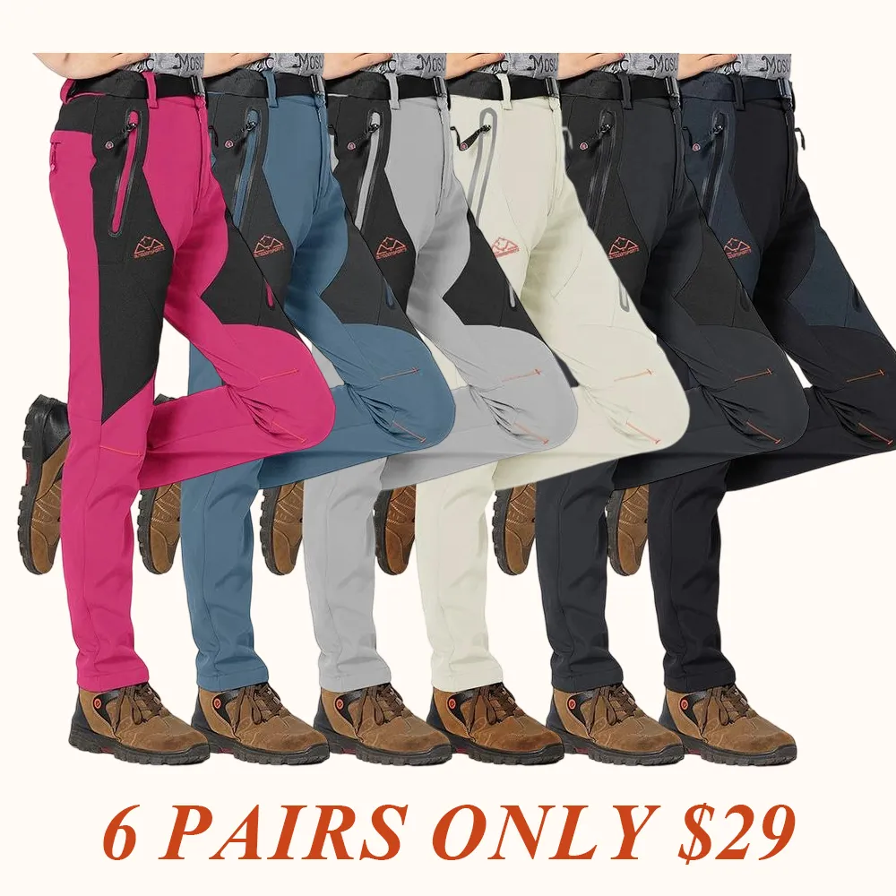 Women's Snow Pants Waterproof Insulated Fleece Thermal Ski Hiking Snowboard Pants