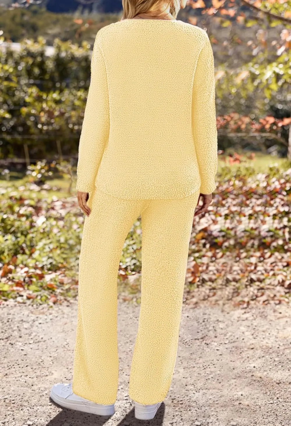 Women's Lounge Sets 2025 Fall Fashion 2 Piece Outfits Sweater Pajama Set