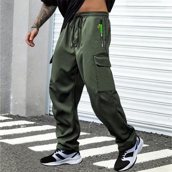 Men's Casual Pants with Zipper Pockets Cargo