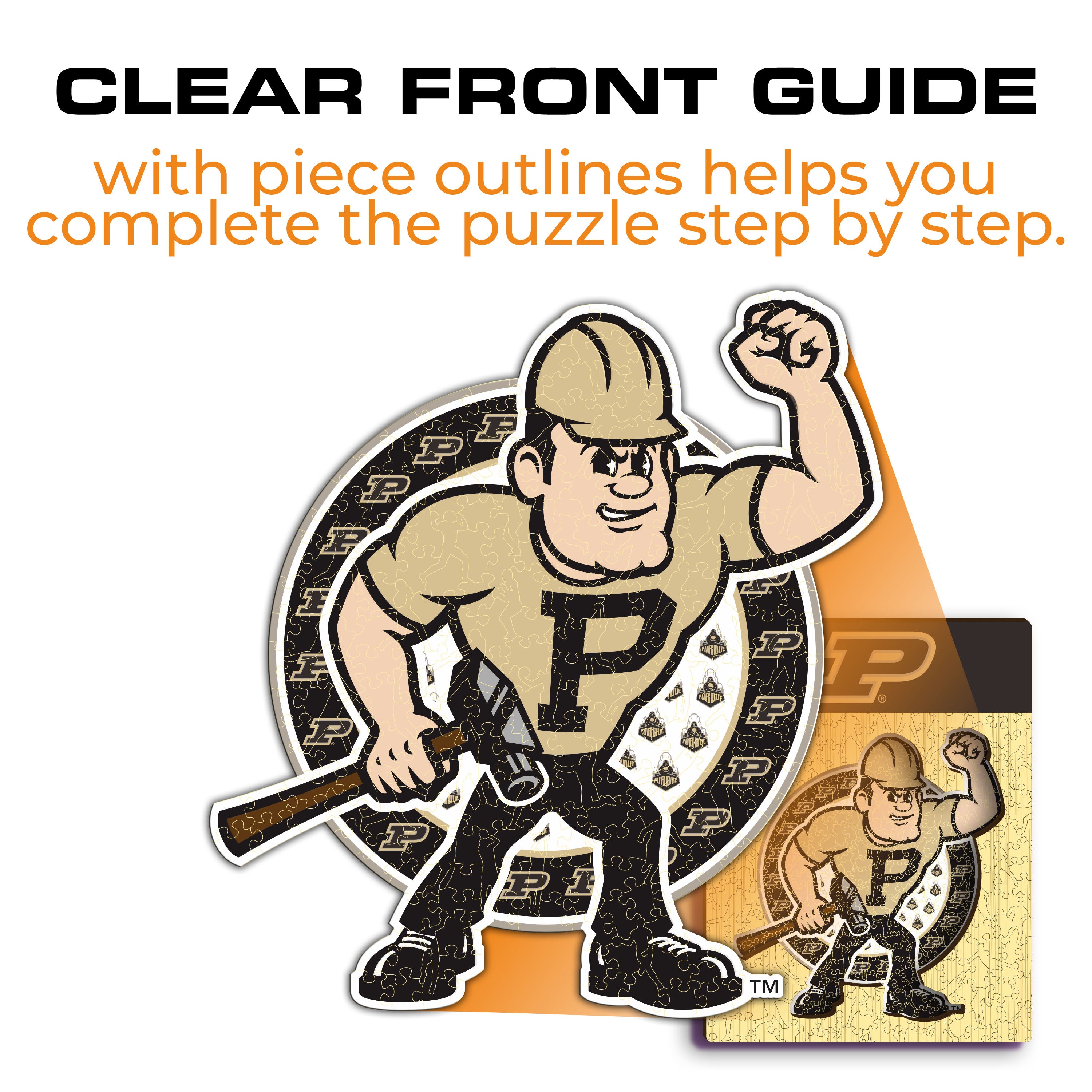 Purdue University Mascot - Wooden Puzzle