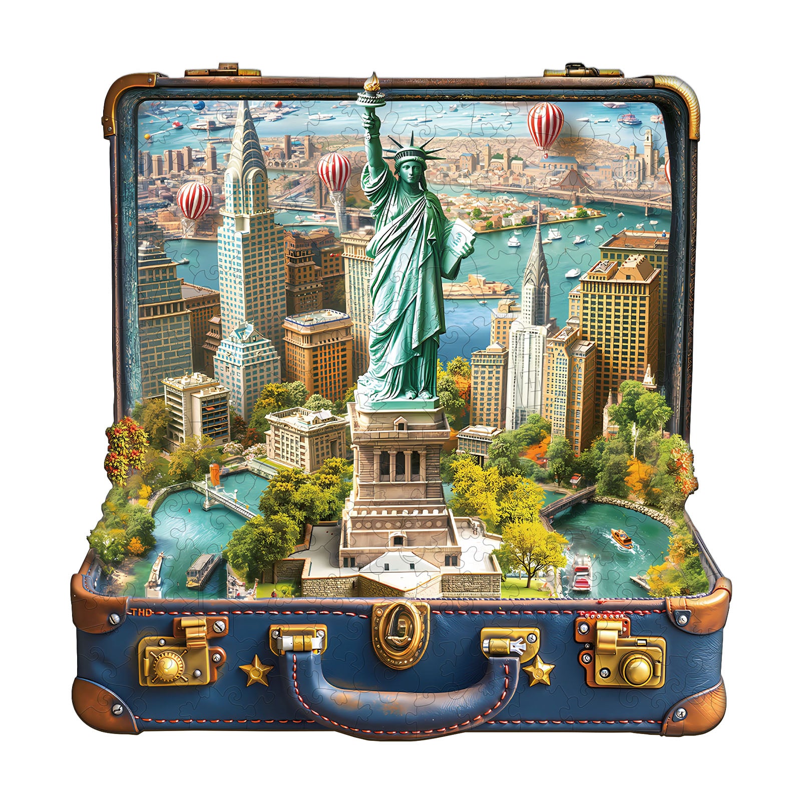 Statue of Liberty Tour Wooden Jigsaw Puzzle
