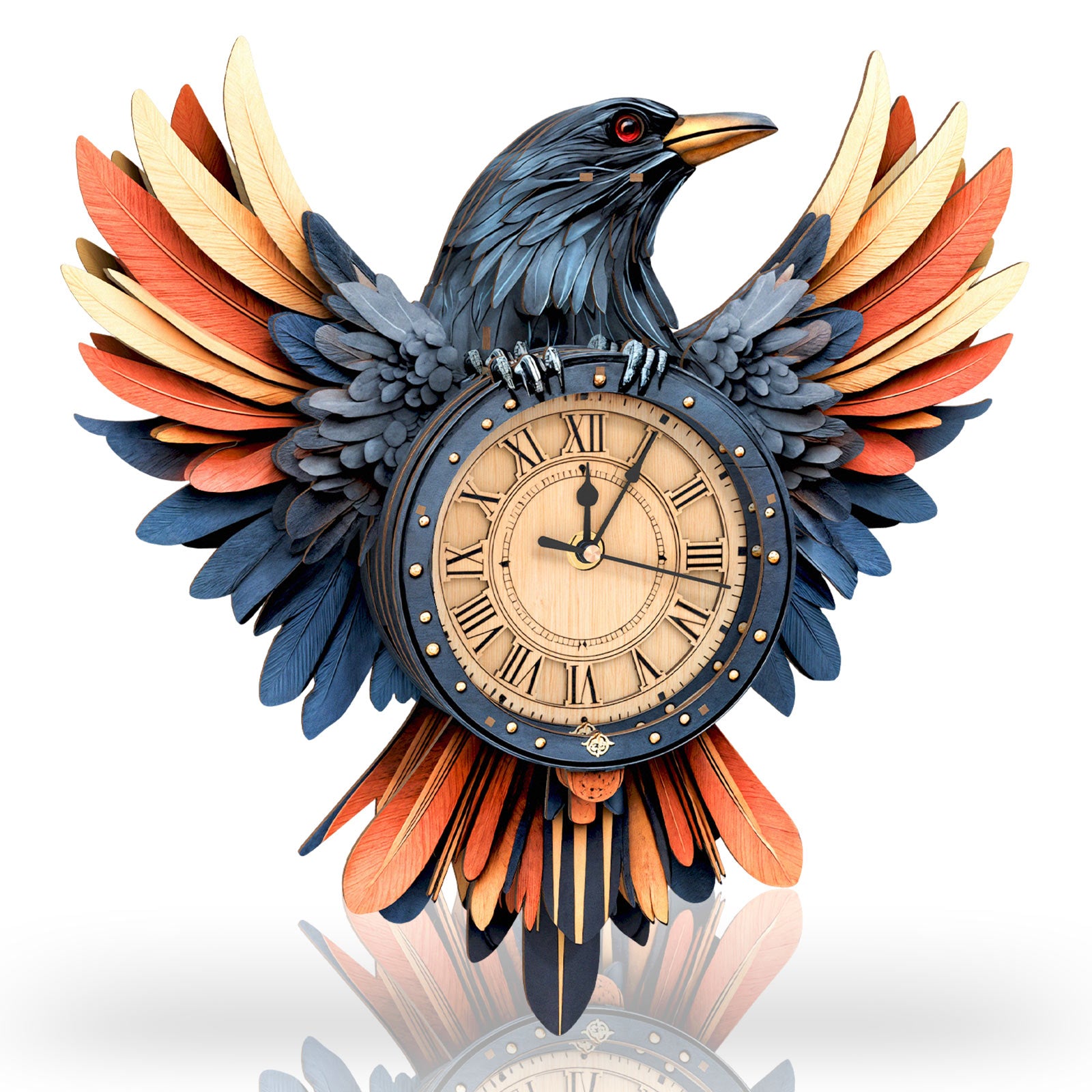 Raven– DIY Wooden Clock, 3D Puzzle Craft Kit