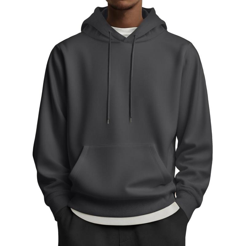 Fall Outfits Men's Medium Size Hoodie Pullover Long Sleeve Casual Fashion Sweatshirt with Drawstring & Kangaroo Pocket for Everyday Wear