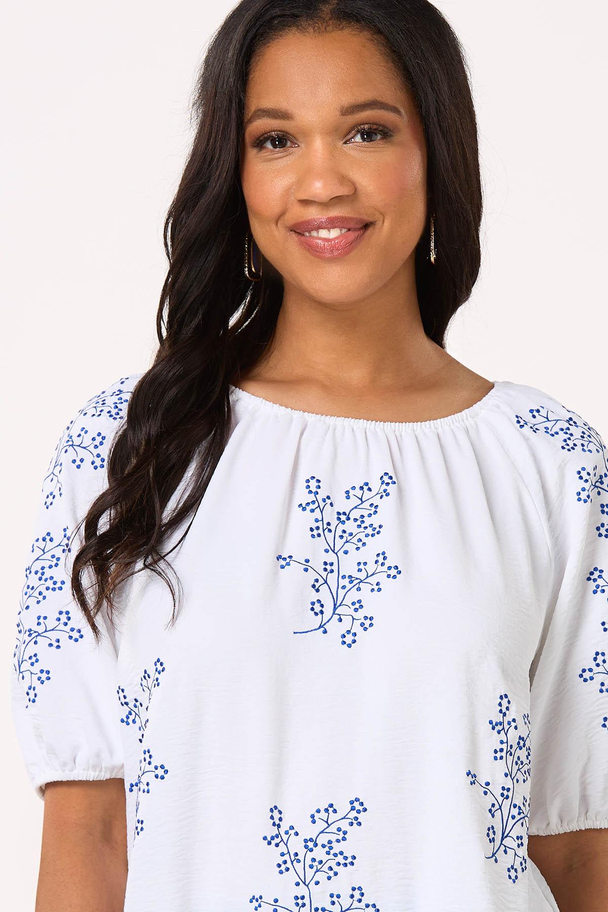 Off Shoulder Embroidered Top