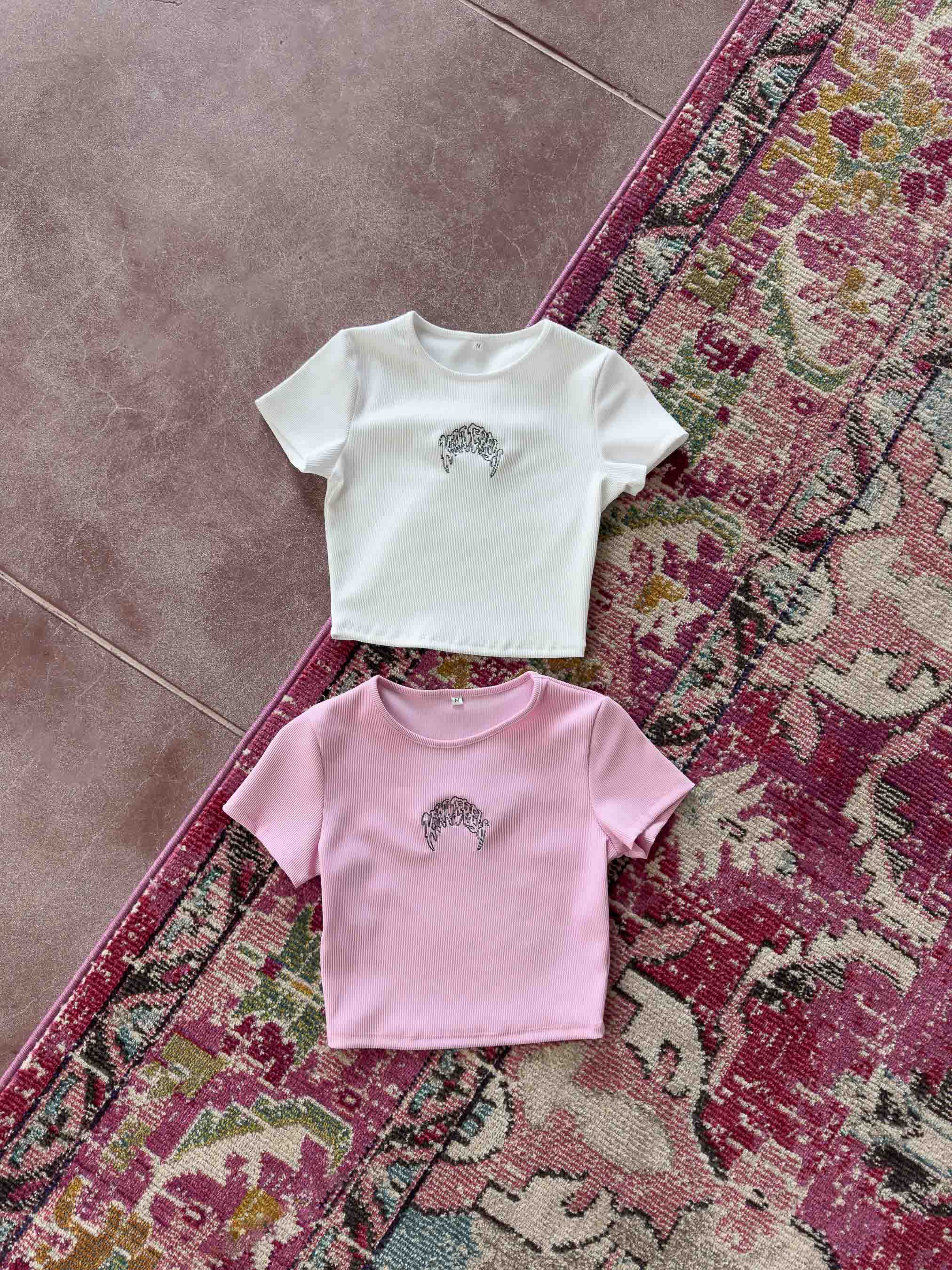 KILL CREW RIBBED BABY TEE - WHITE