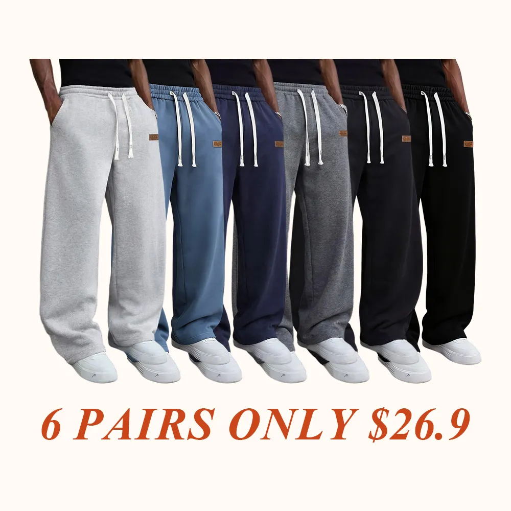 Men's Casual Pants Cotton Blend Stretch Comfortable Sports Casual Trousers