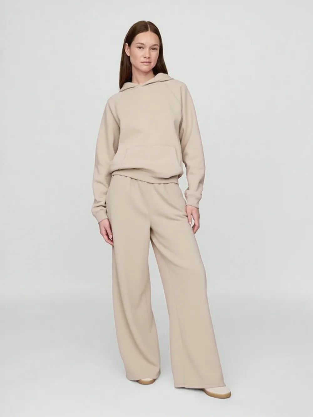 Women's Vintage Soft Lounge Hoodie & Wide-Leg Sweatpants Set
