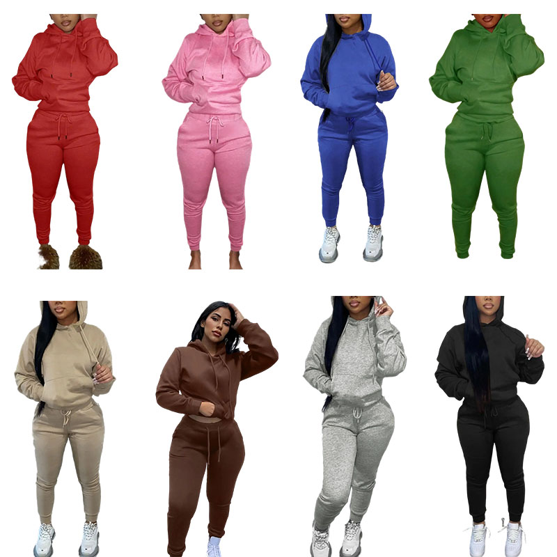 Women's Casual Hoodie and Jogger Pants Set