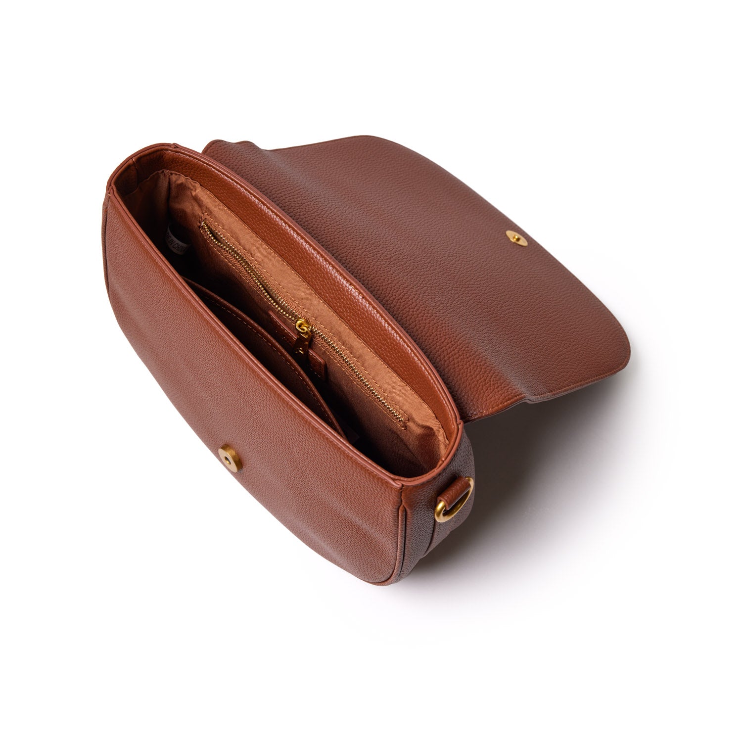 LARGE PEBBLE SHOULDER BAG - BROWN