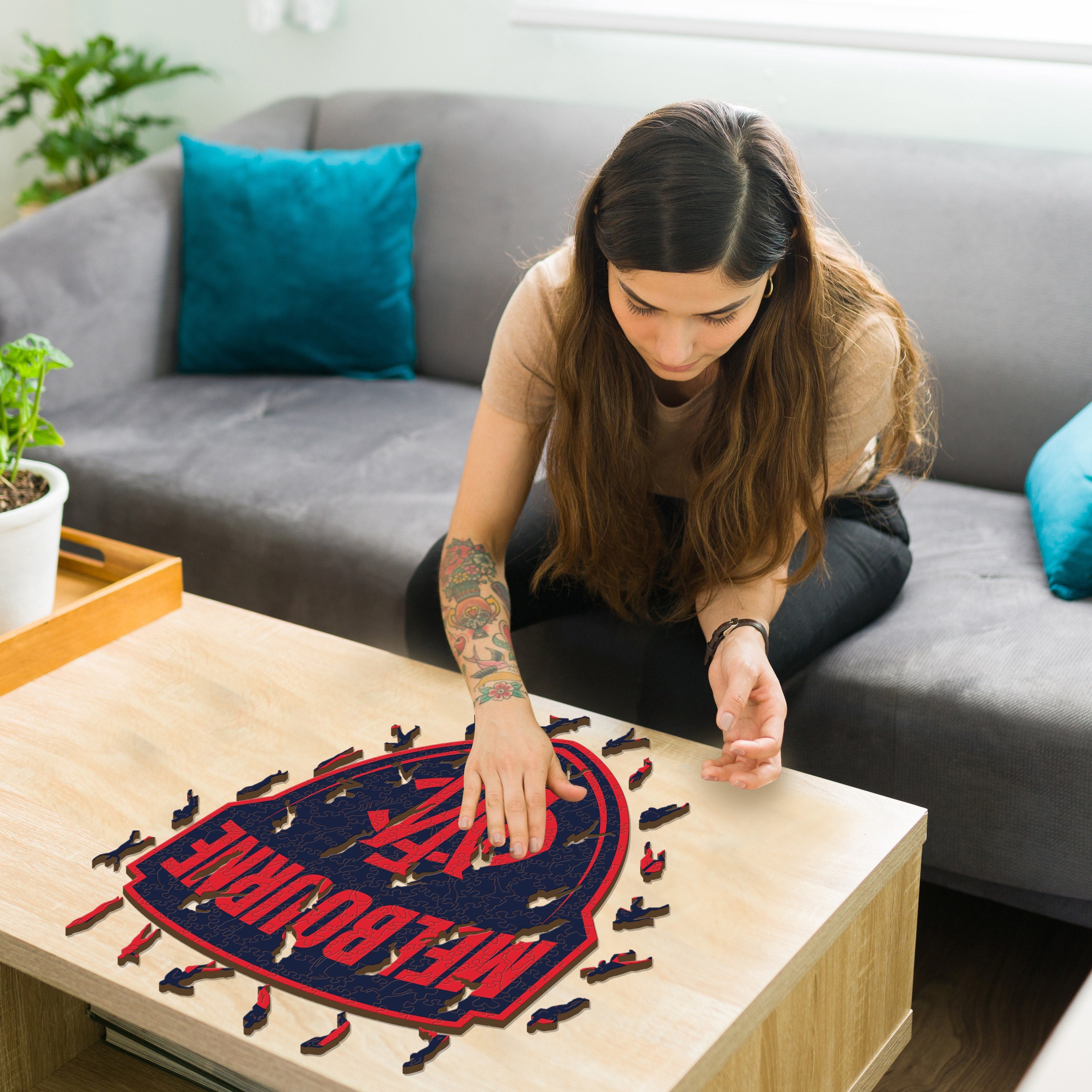 Melbourne FC Logo - Wooden Puzzle