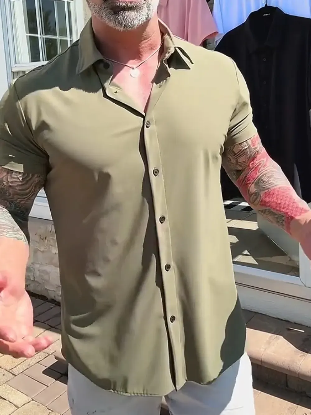 Men'S Solid Color Casual Polo Shirt