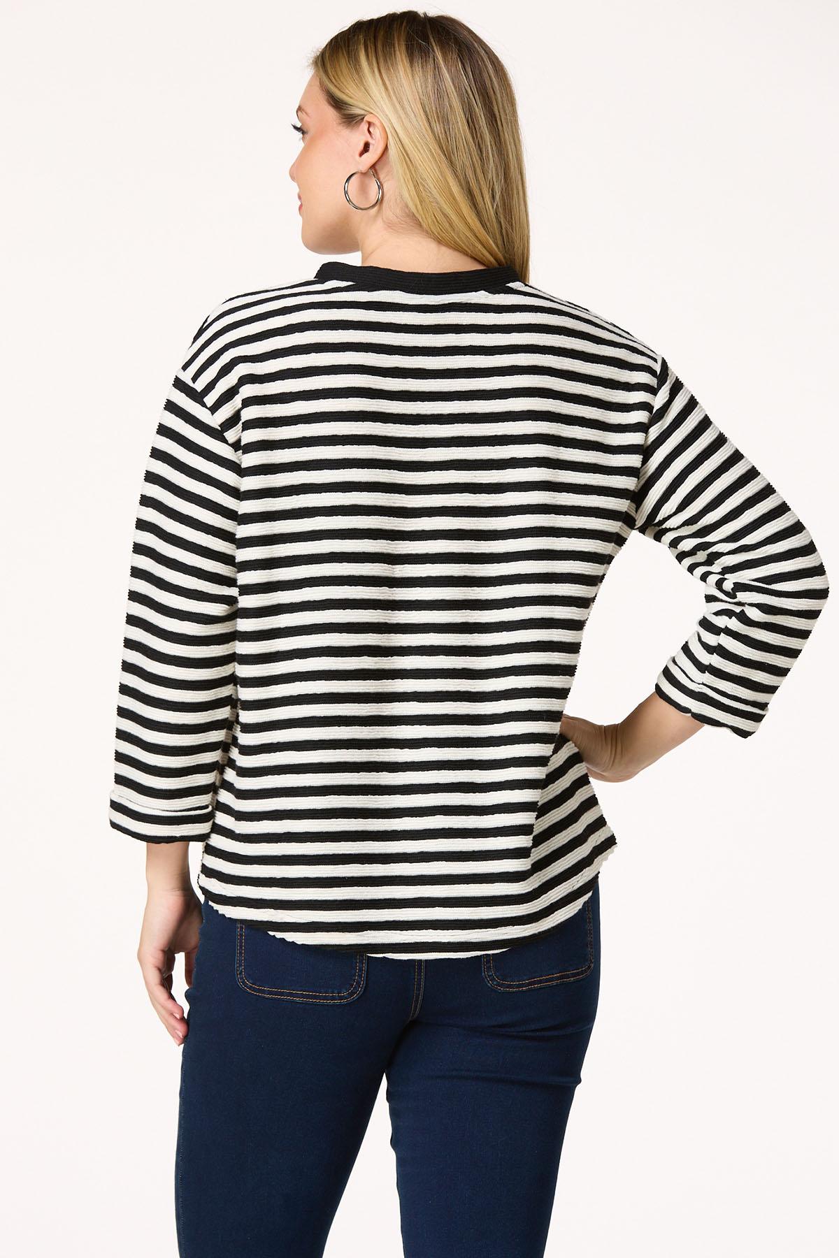 Textured Stripe Top