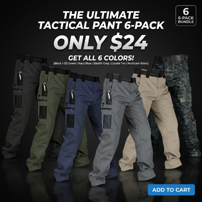 Men's Solid Color Tactical Work Pants