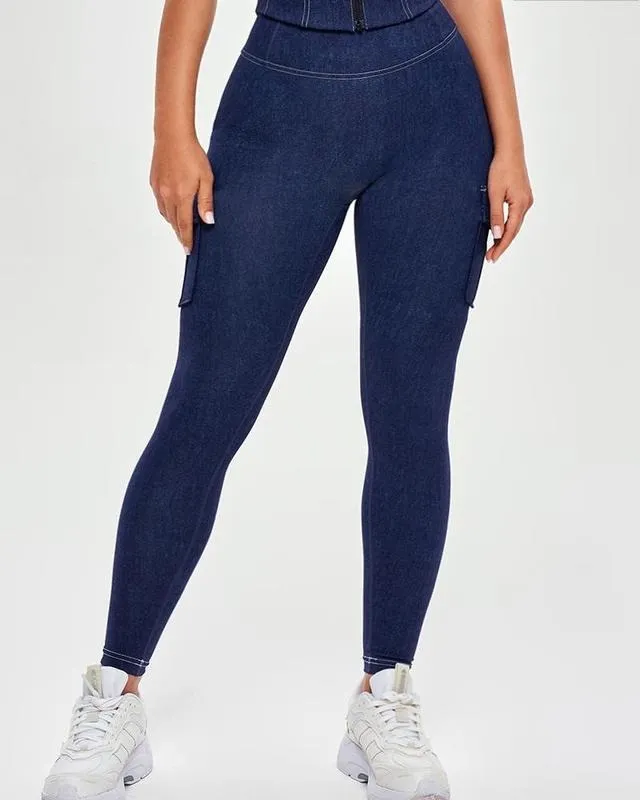 Womens Butt Lifting Leggings with Flap Pockets High