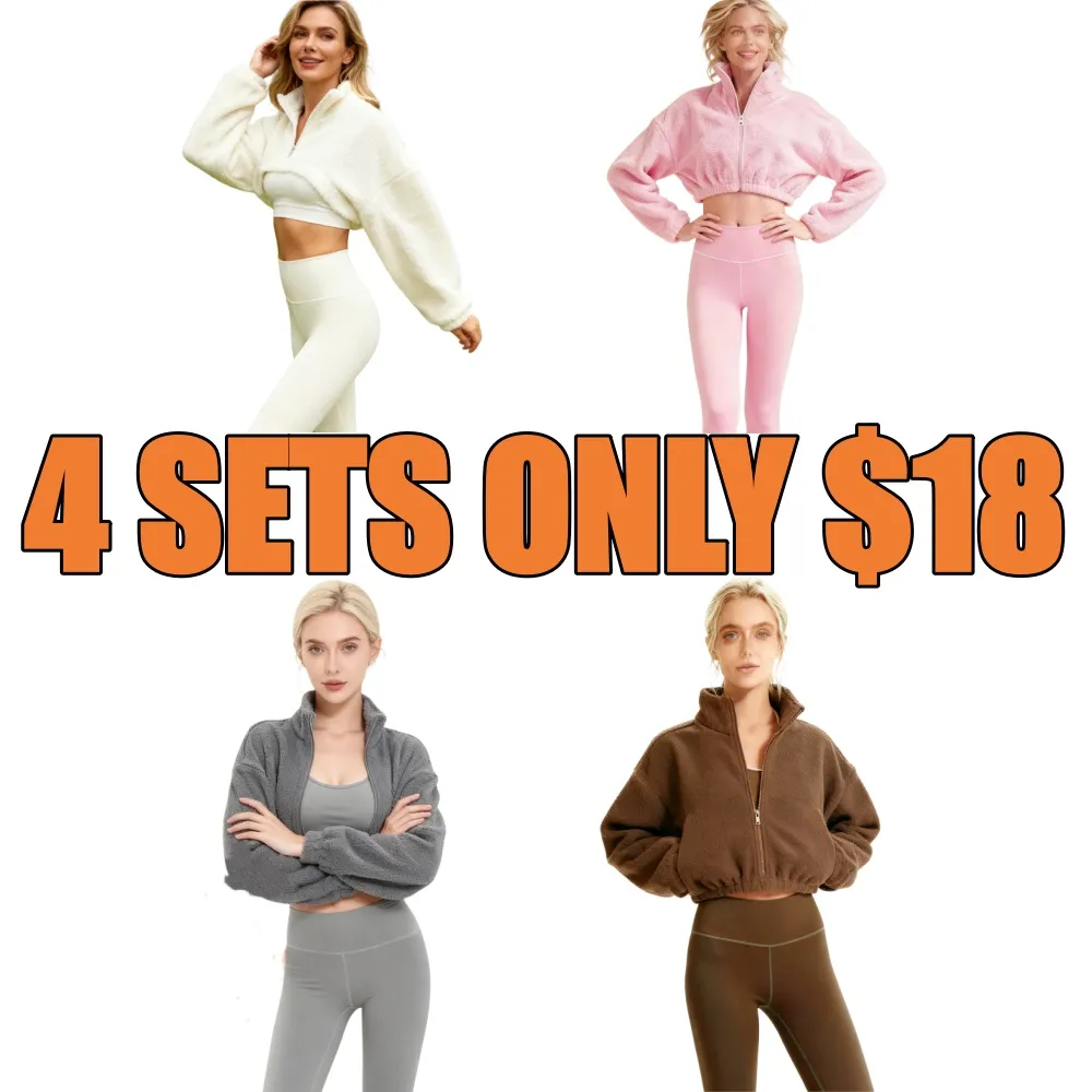 Women's Solid Thermal Lined 3-Piece Tracksuit Set
