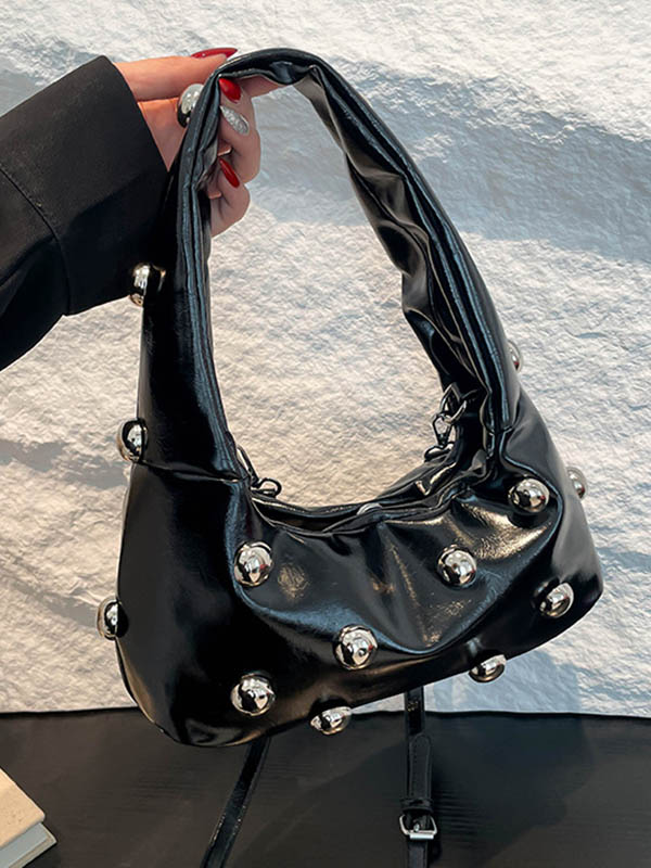 Geometric Rivet Shoulder Bags Handbags