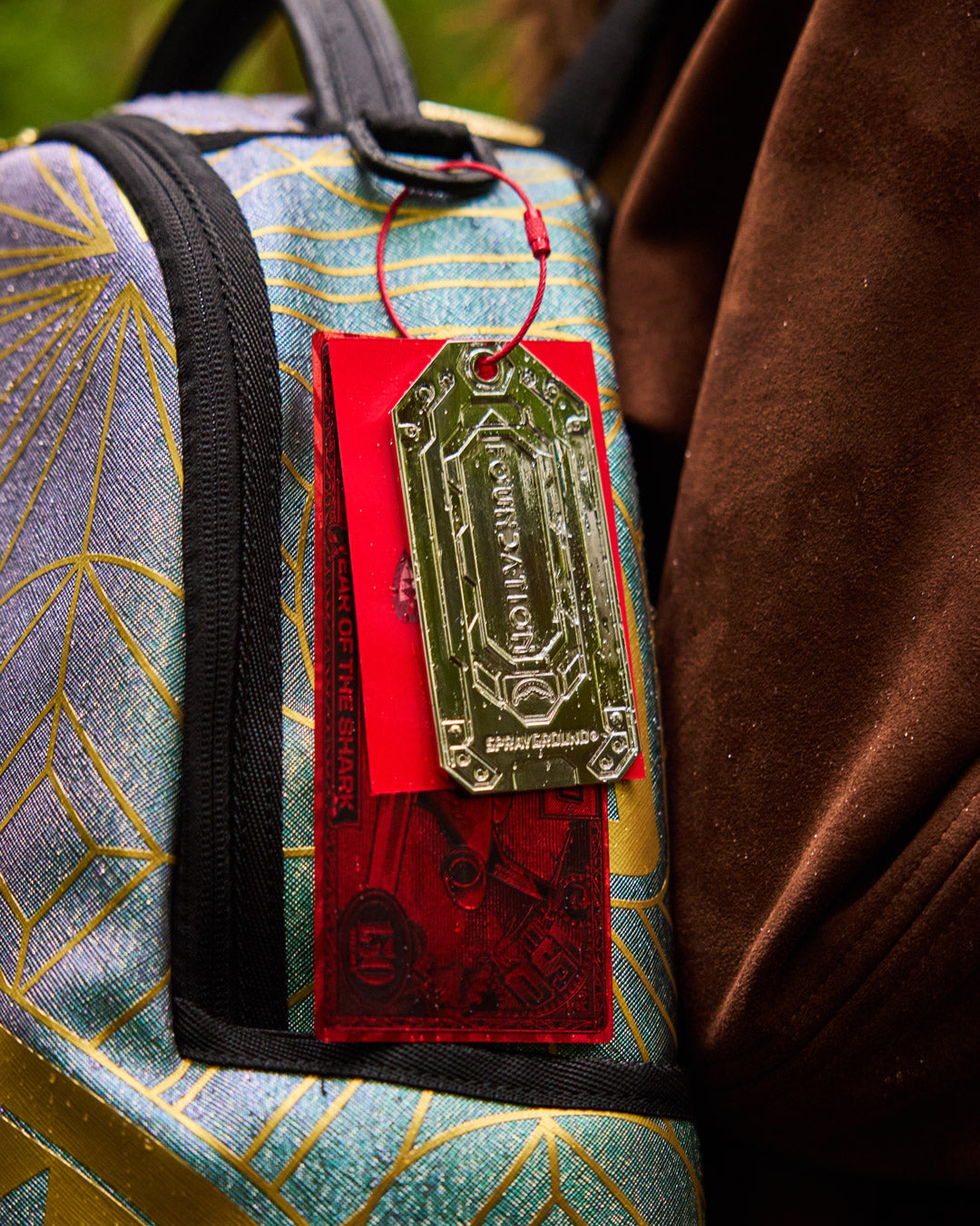 FOUNDATION CRYSTAL IRIDESCENT SHARK BACKPACK