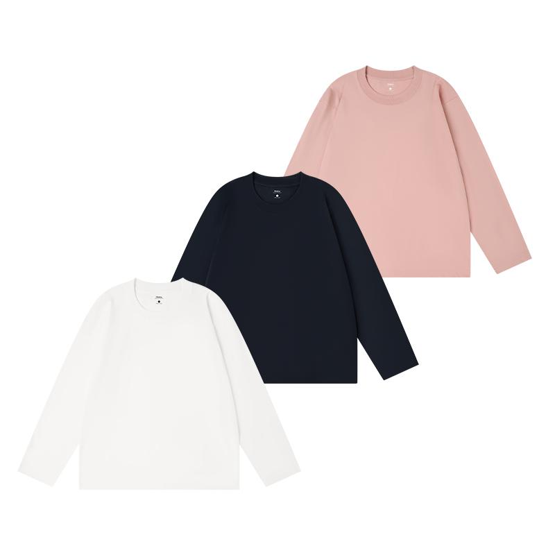 Heavyweight Long Sleeve 100% Cotton Shirts Solid Color Loose Fit Fade Proof