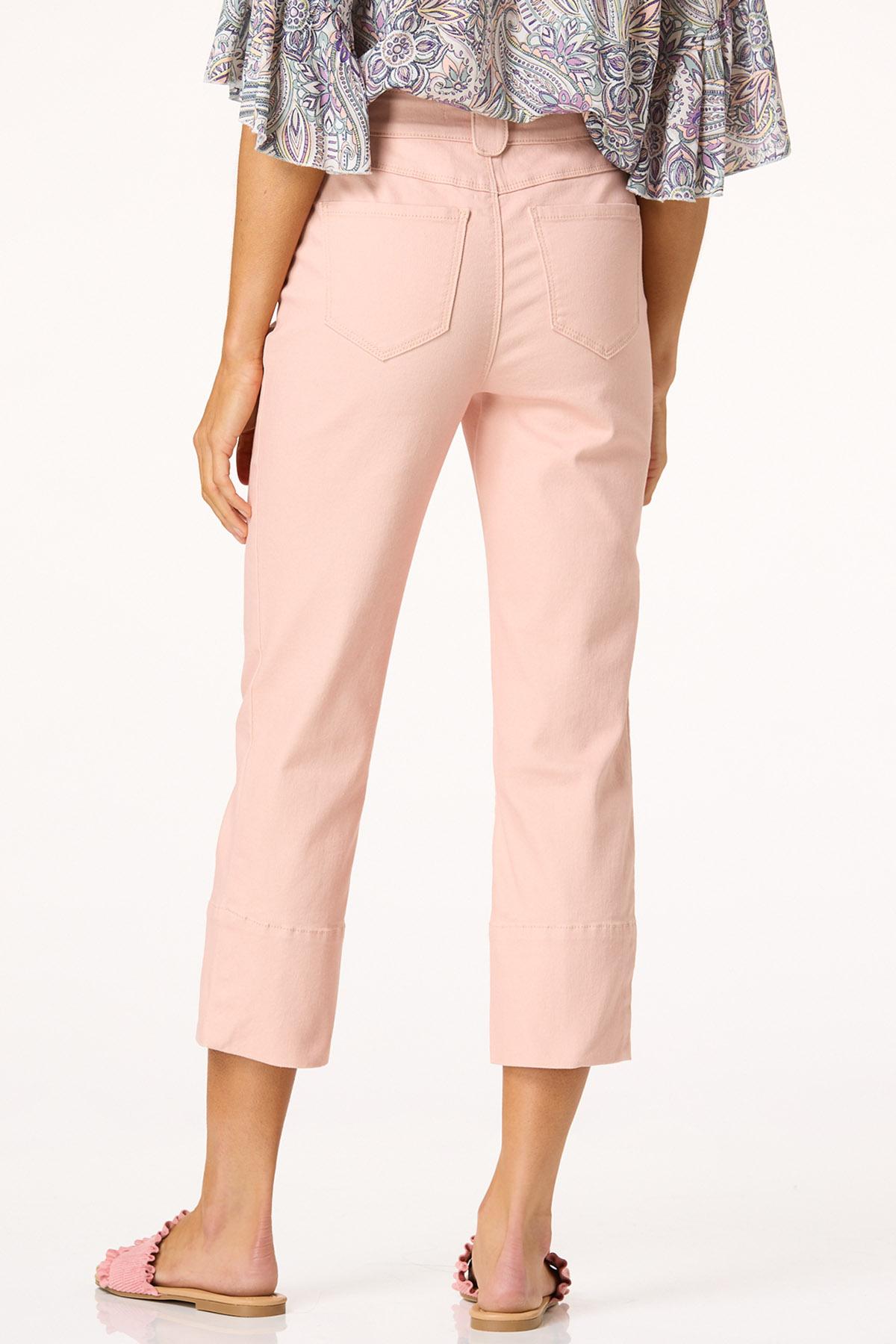 Pink Tab Waist Jeans