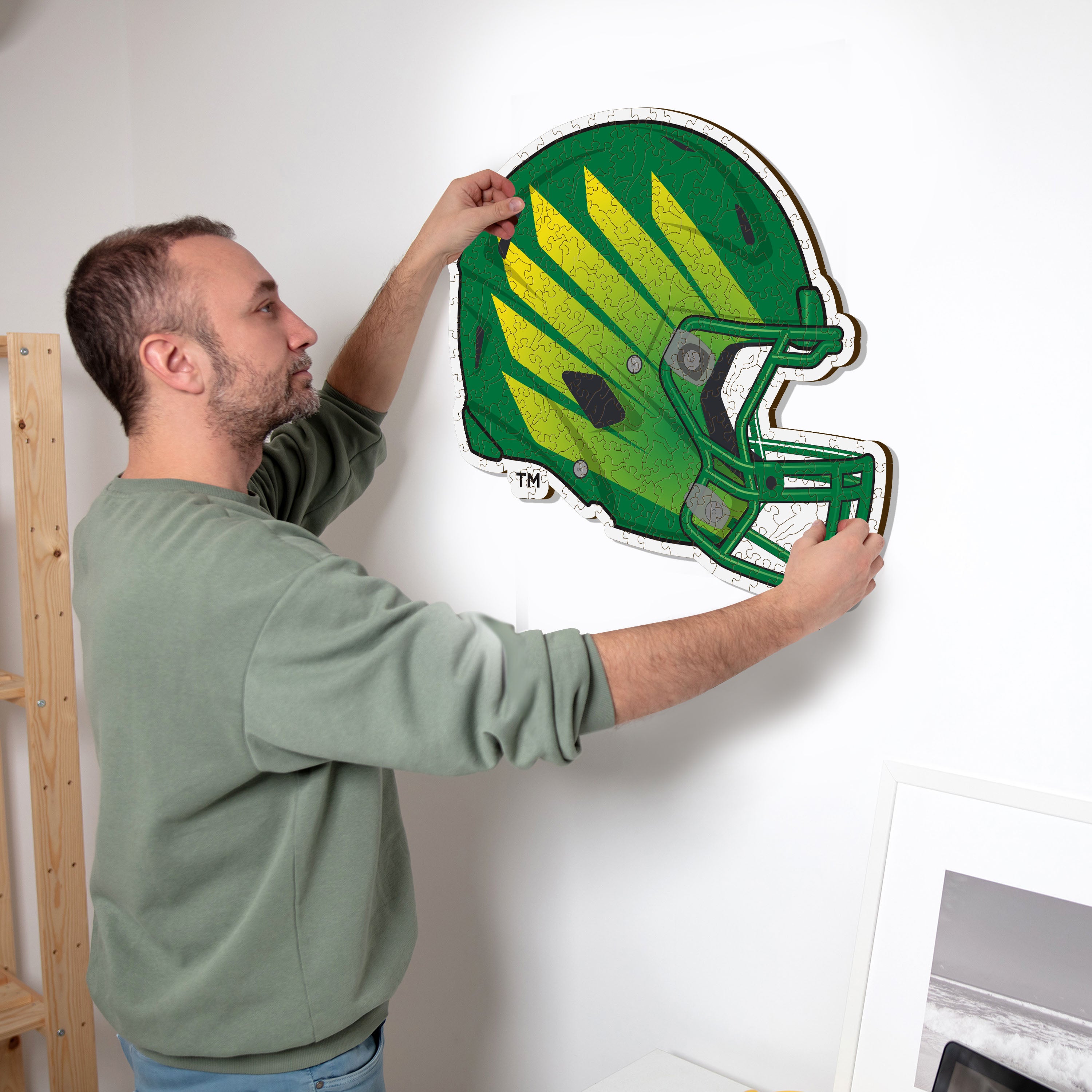 University of Oregon Helmet - Wooden Puzzle