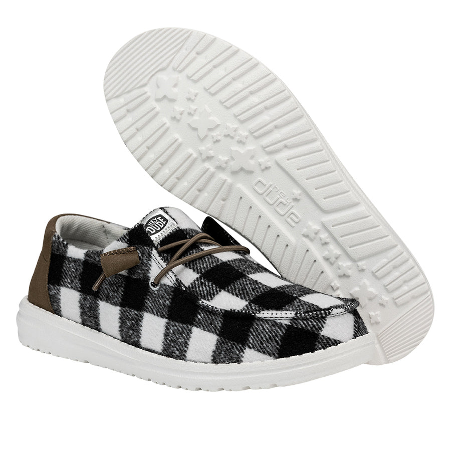 Wendy Buffalo Plaid - White and Black Plaid