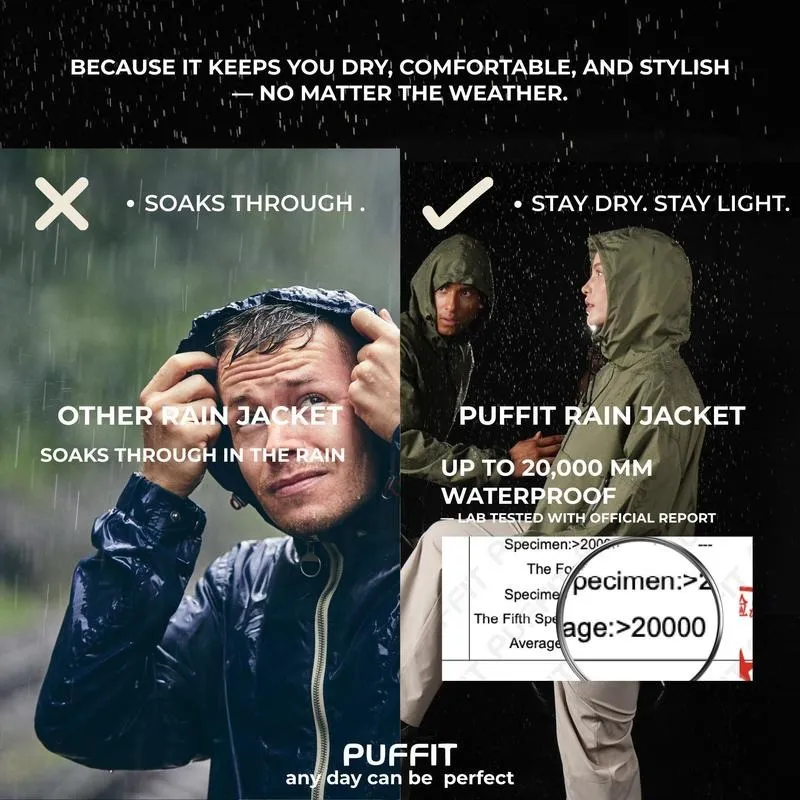 Waterproof oversized autumn hooded jacket