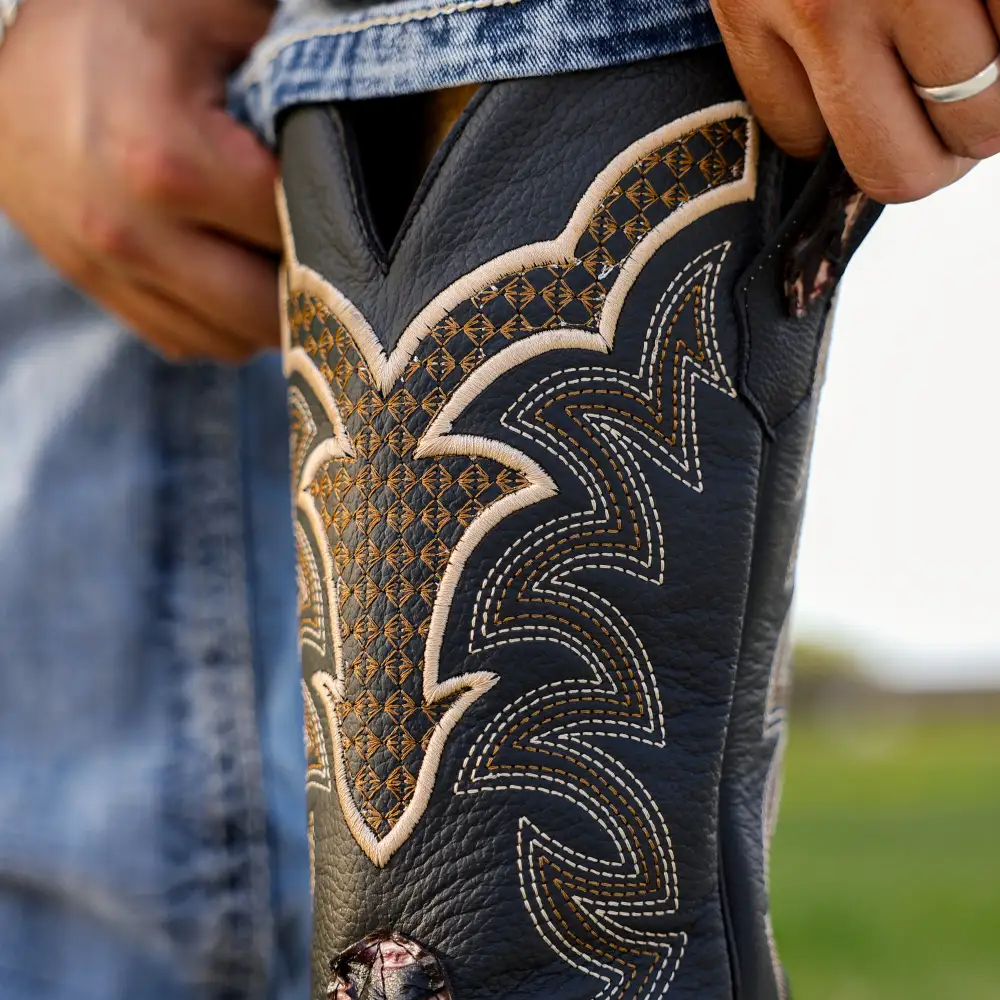 Orix Jumbo Pirarucu Leather Boots - Square Toe