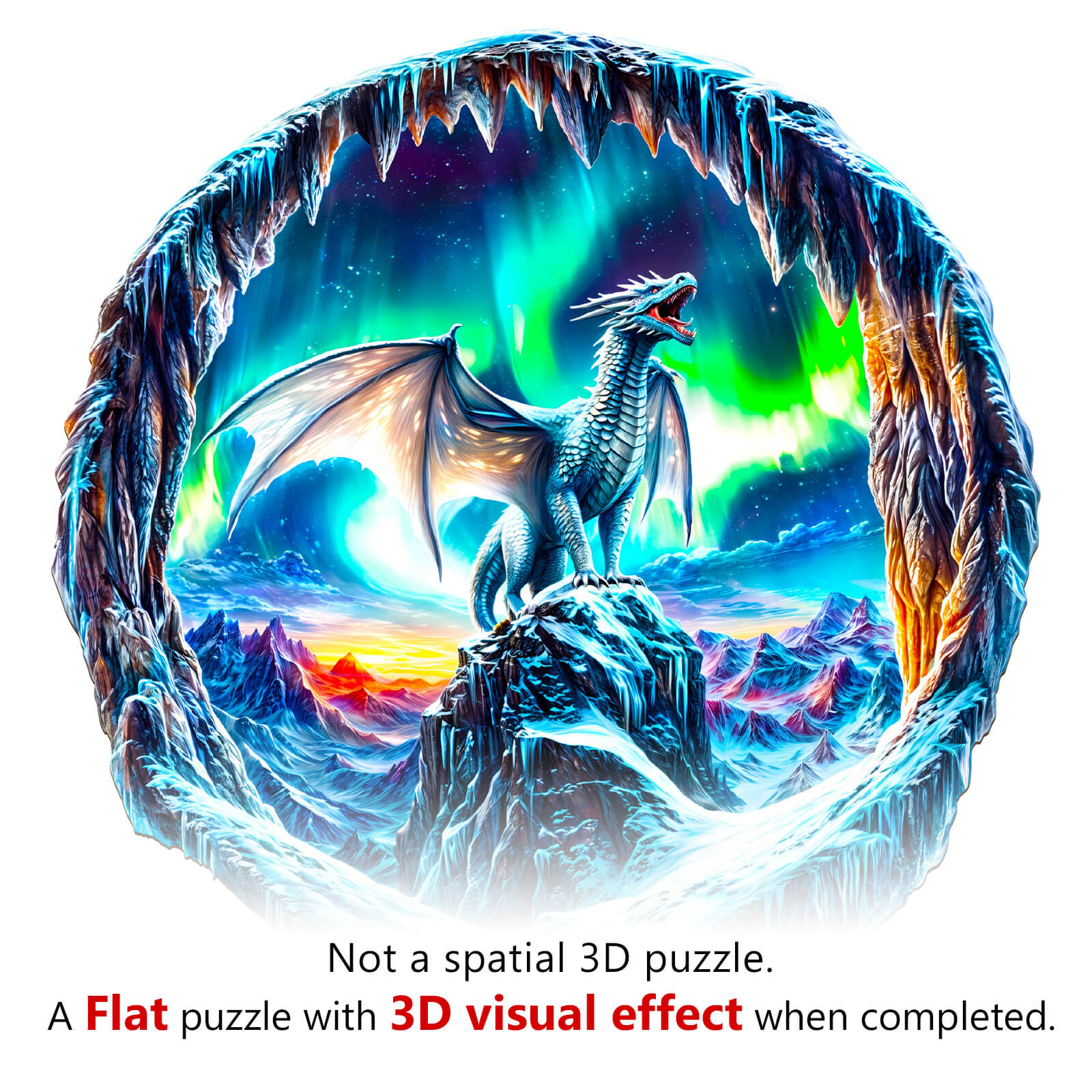 3D Aurora Dragon Wooden Jigsaw Puzzle