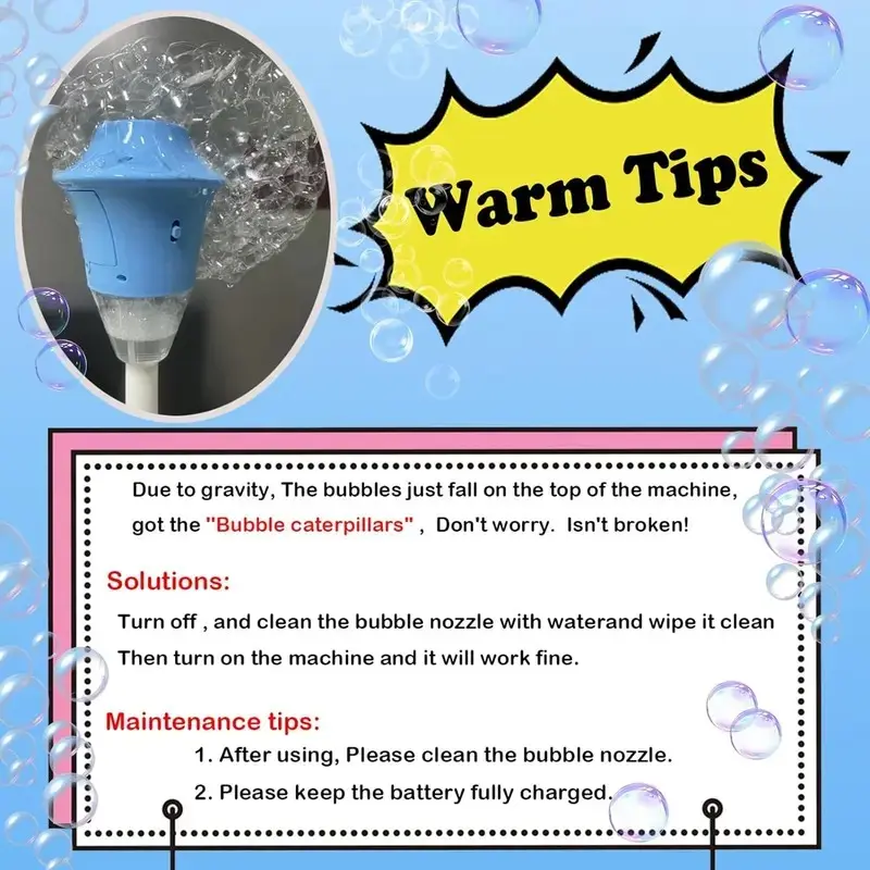 Handheld Bubble Machine for Kids