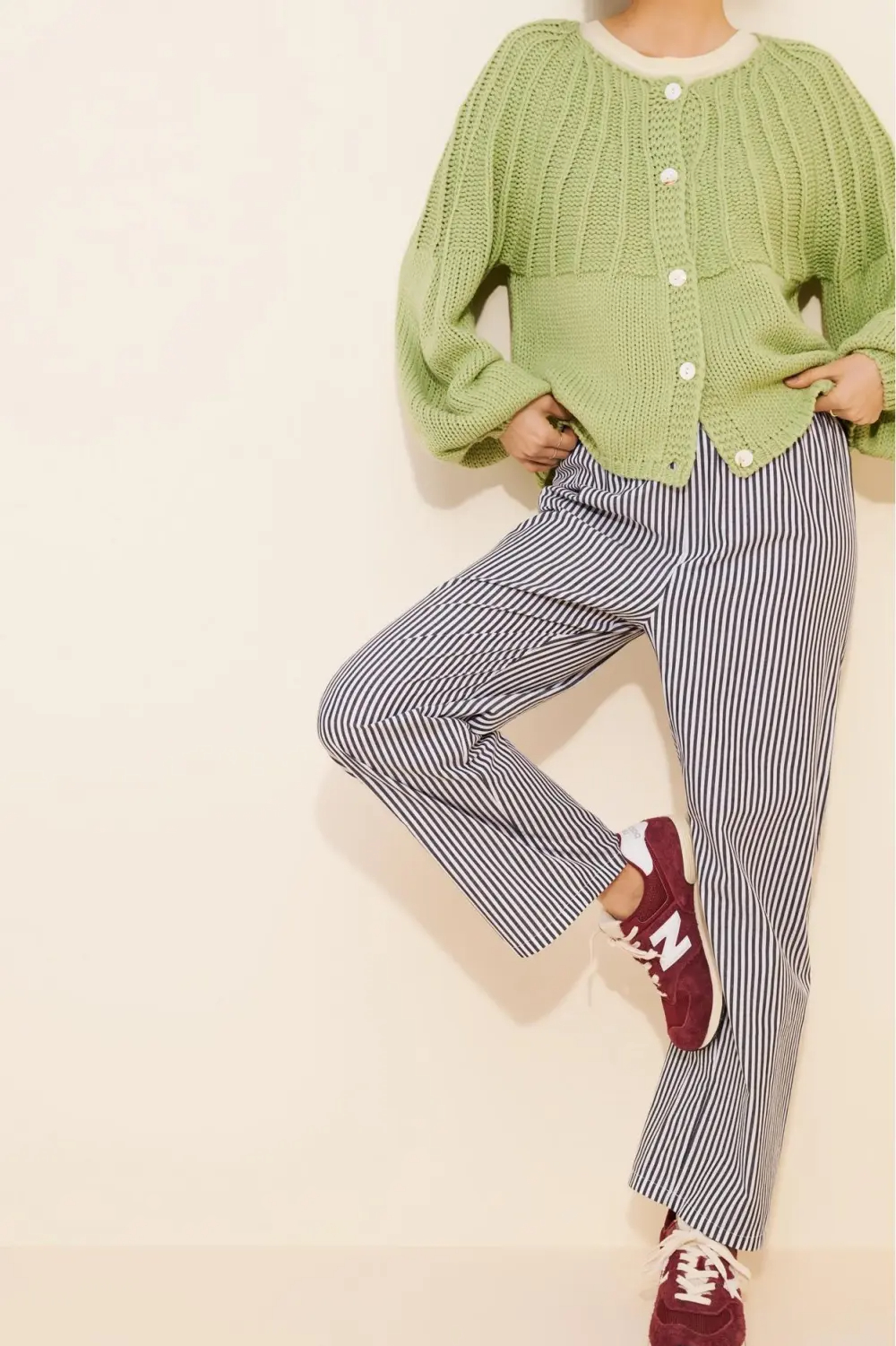 Balloon Sleeve Textured Cardigan