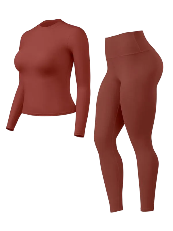 Women's High-Waisted 25‘’ Inseam Sporty Leggings Set