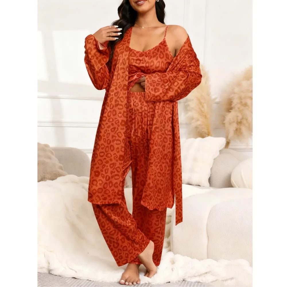 Women's Leopard Print Pajama Set
