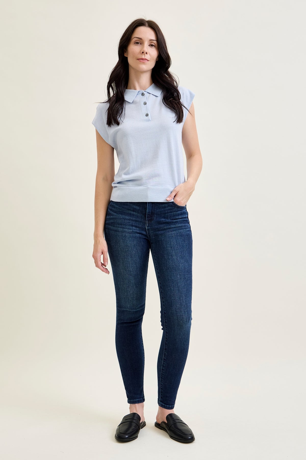 Gia High Rise Super Dark Skinny Jeans