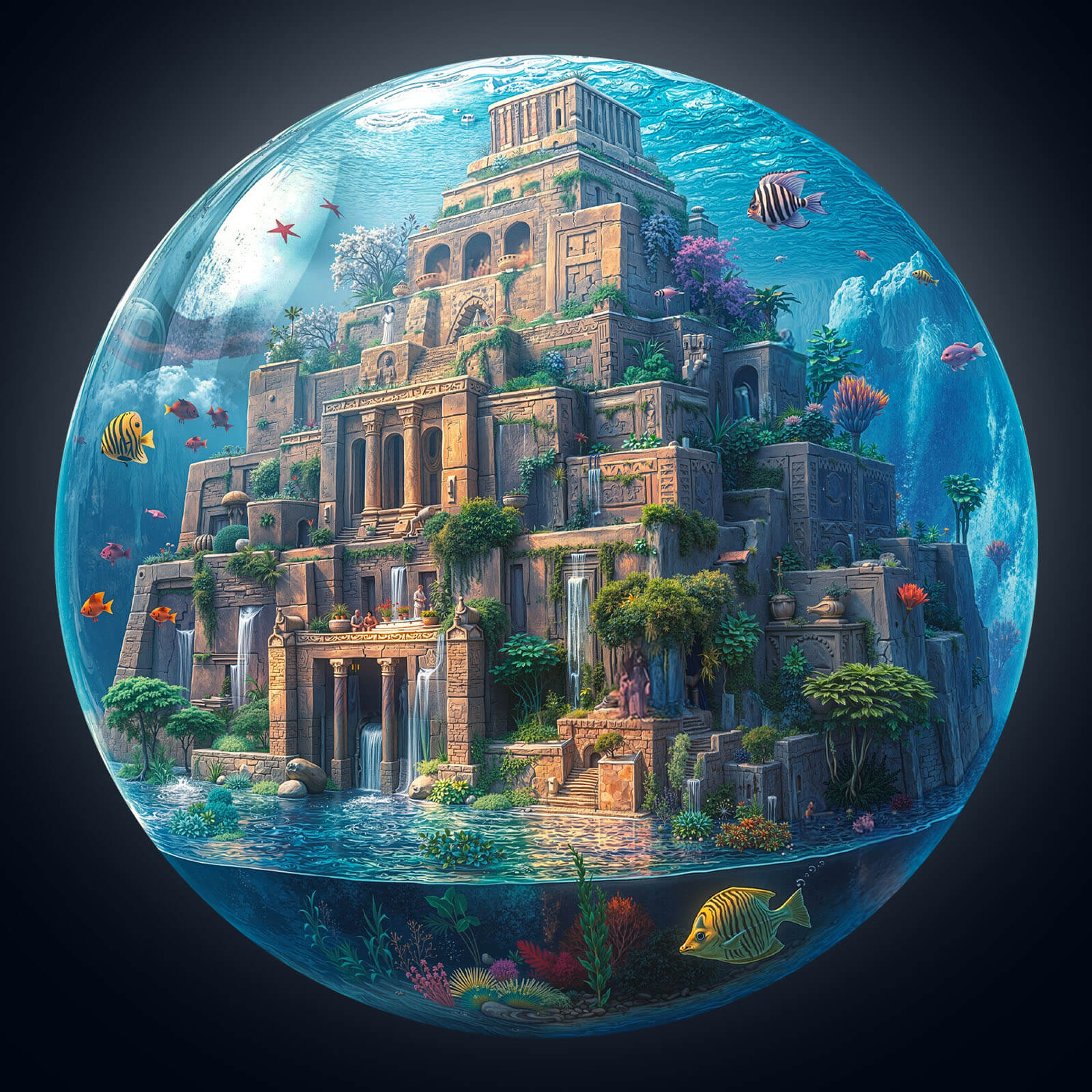 Underwater Sky Garden Wooden Jigsaw Puzzle