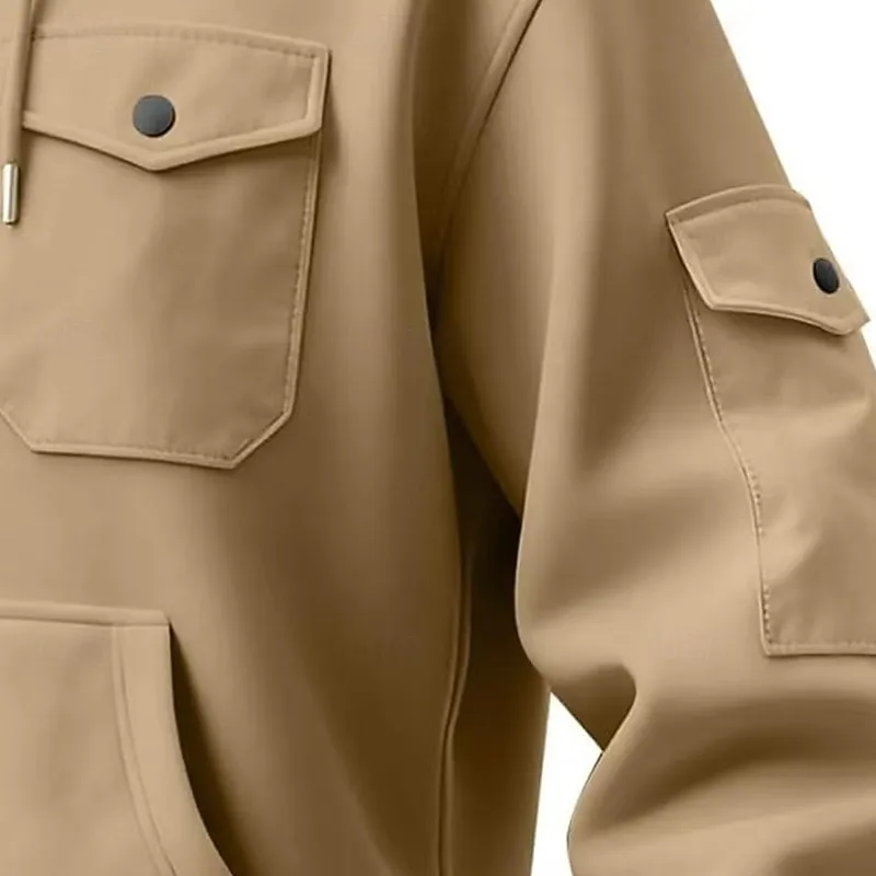 Cargo Two Piece Men's Hoodie Tracksuit Hoodie & Pants Set