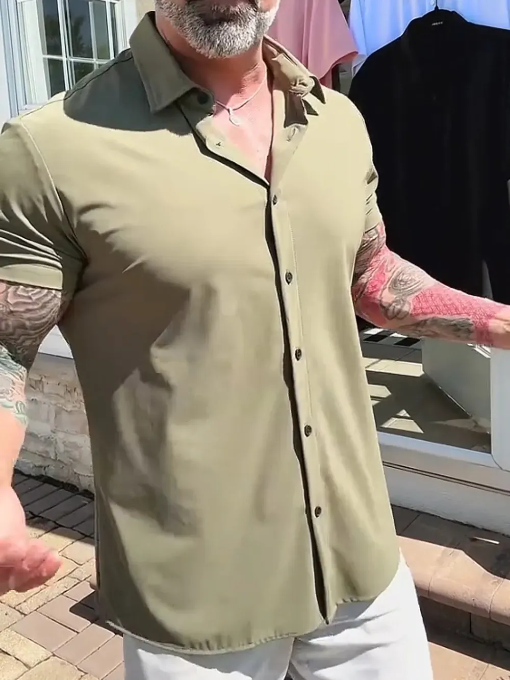 Men'S Solid Color Casual Polo Shirt