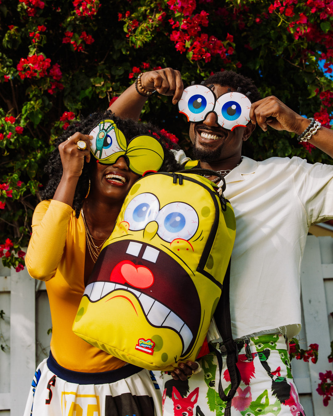 SPONGEBOB EYE POP REMOVABLE EYES BACKPACK