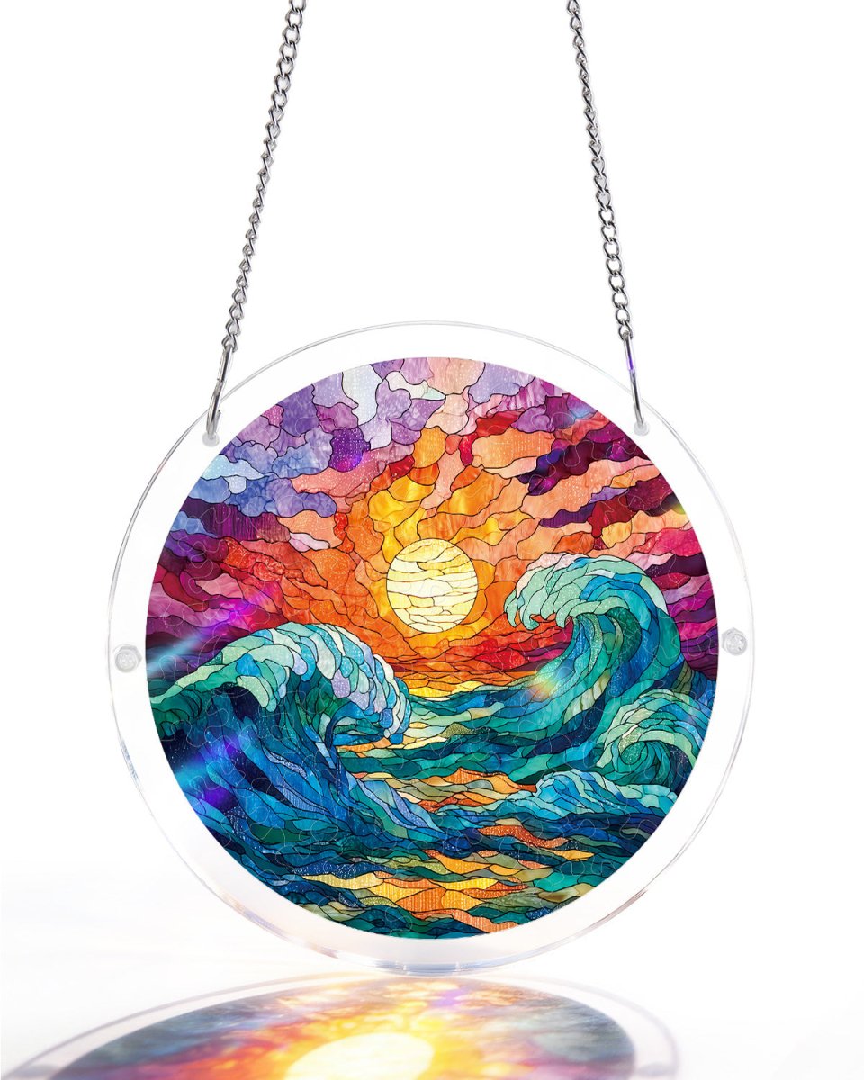 Acrylic Jigsaw Puzzle Suncatcher - Golden Tide