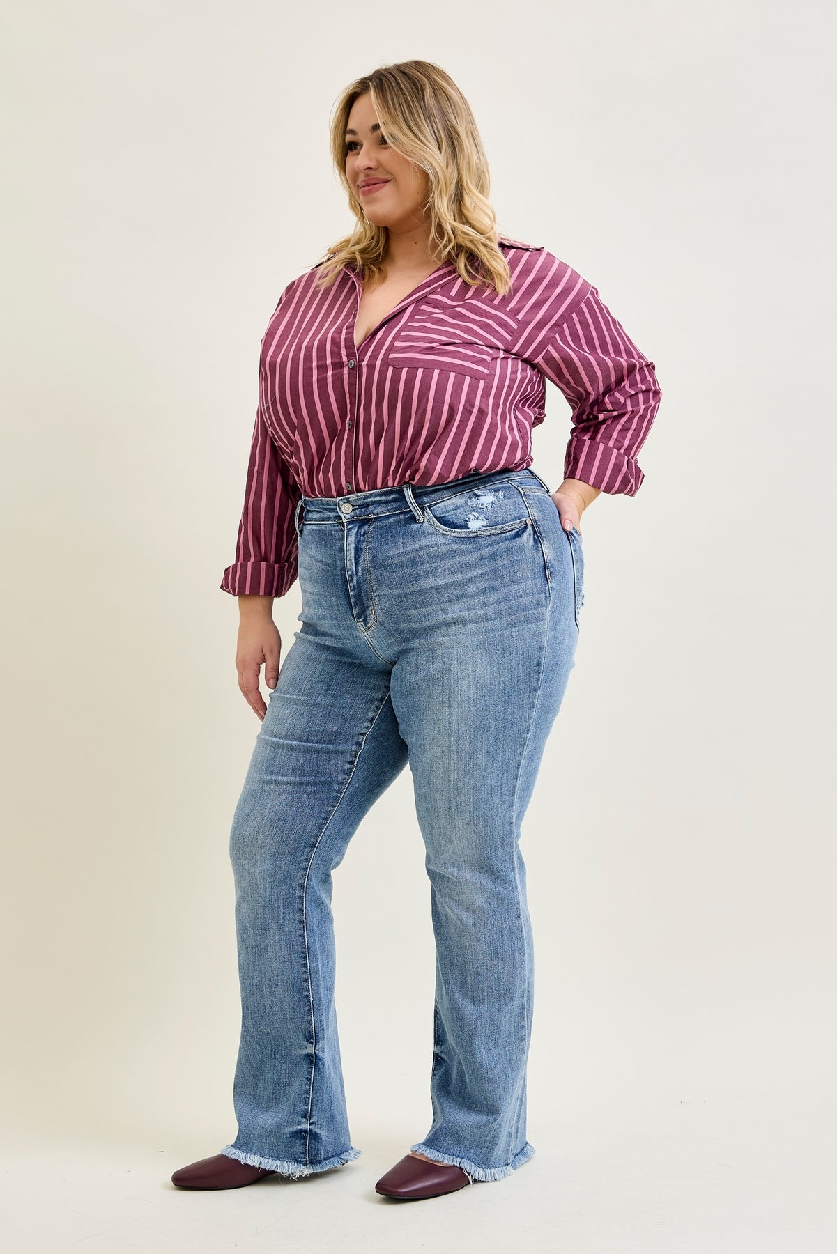 Daisy Bootcut with Fray Hem - PLUS