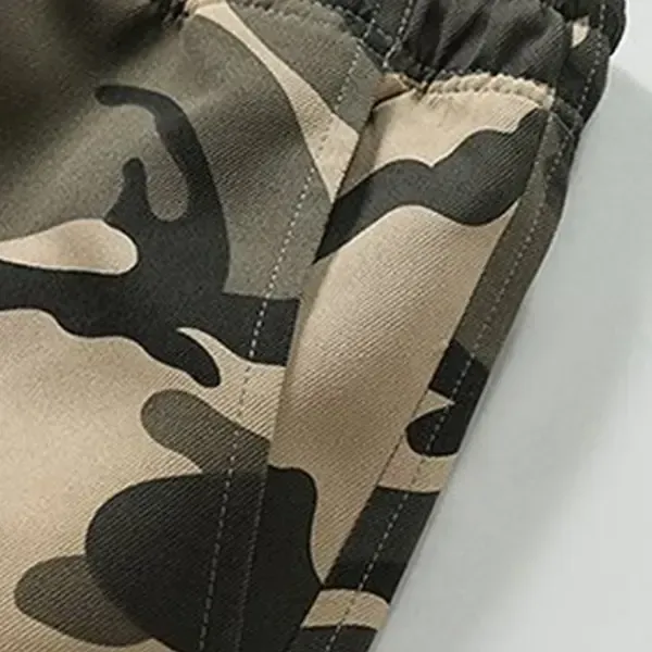 Men's Camo Cargo Shorts – Multi-Pocket Design