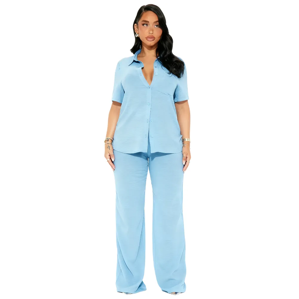 Women's Short Sleeve Pant Set