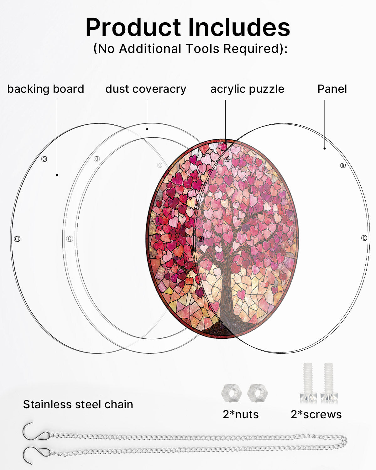 Branches of Love Light Suncatcher-Acrylic Window Art