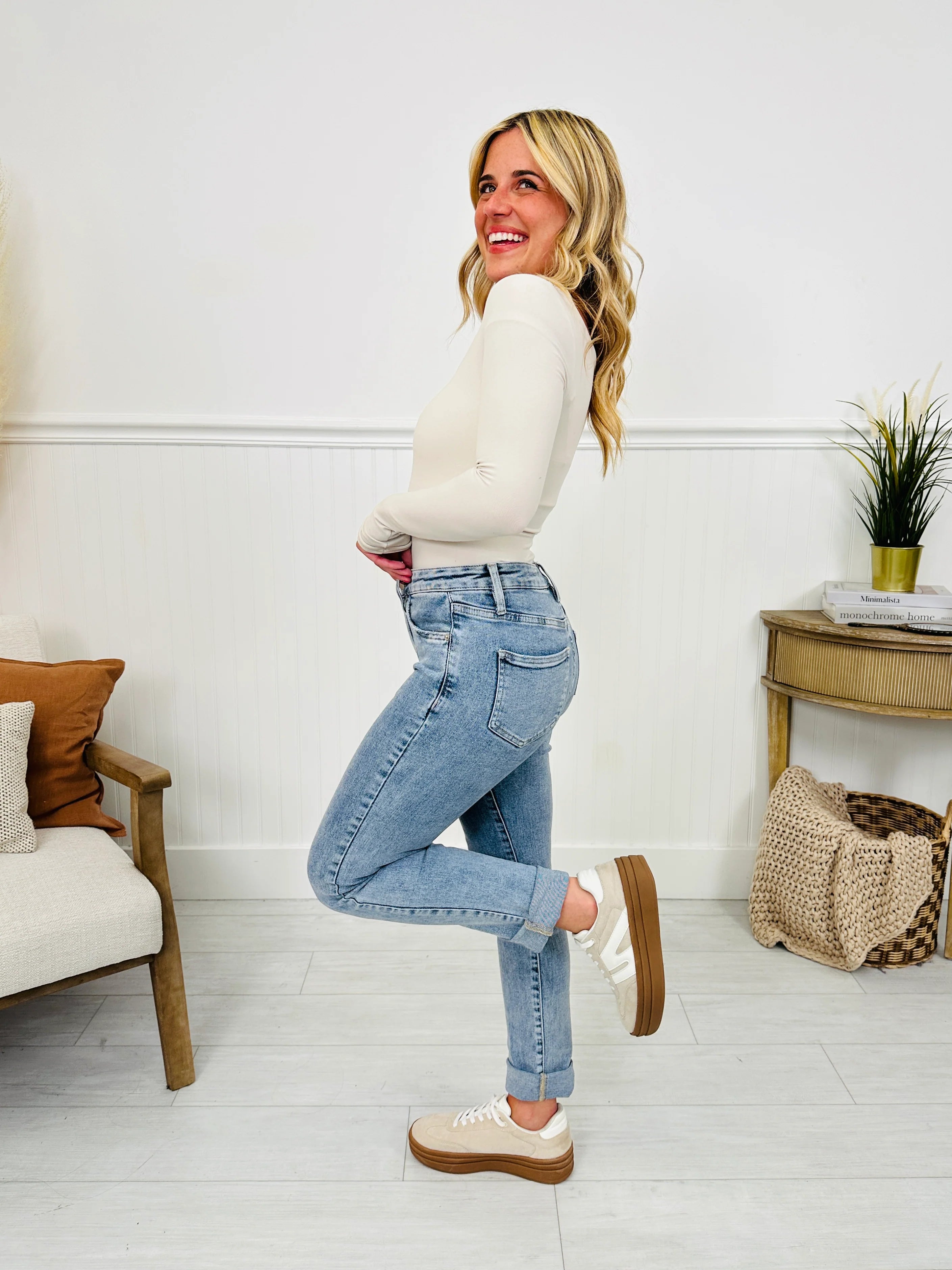 Can't Forget You Tummy Control Straight Jeans