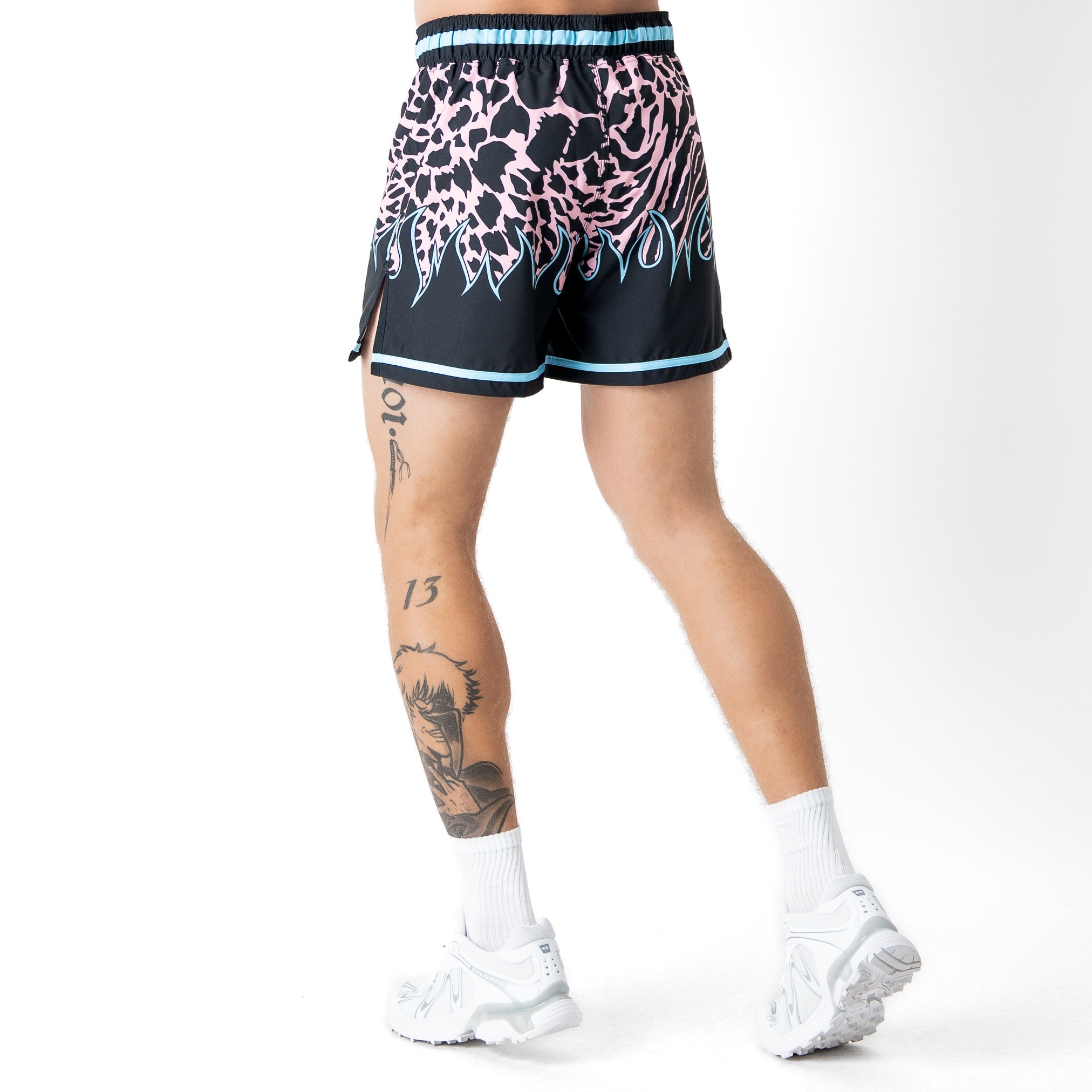 BSEM FIGHT SHORTS (THAI CUT) - BLUE / PINK