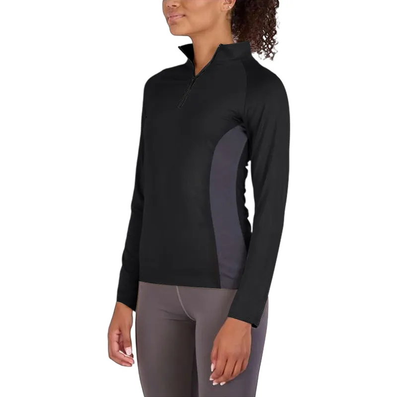 Womens Dry-Fit Long Sleeve Quarter Zip & Full Zip Up Hoodie Workout Jacket (Available in Plus)