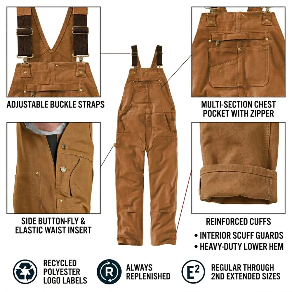 💥Last Day💥Promotion ! Women Denim Bib Overalls, Workwear with Adjustable Straps and Convenient Tool Pockets