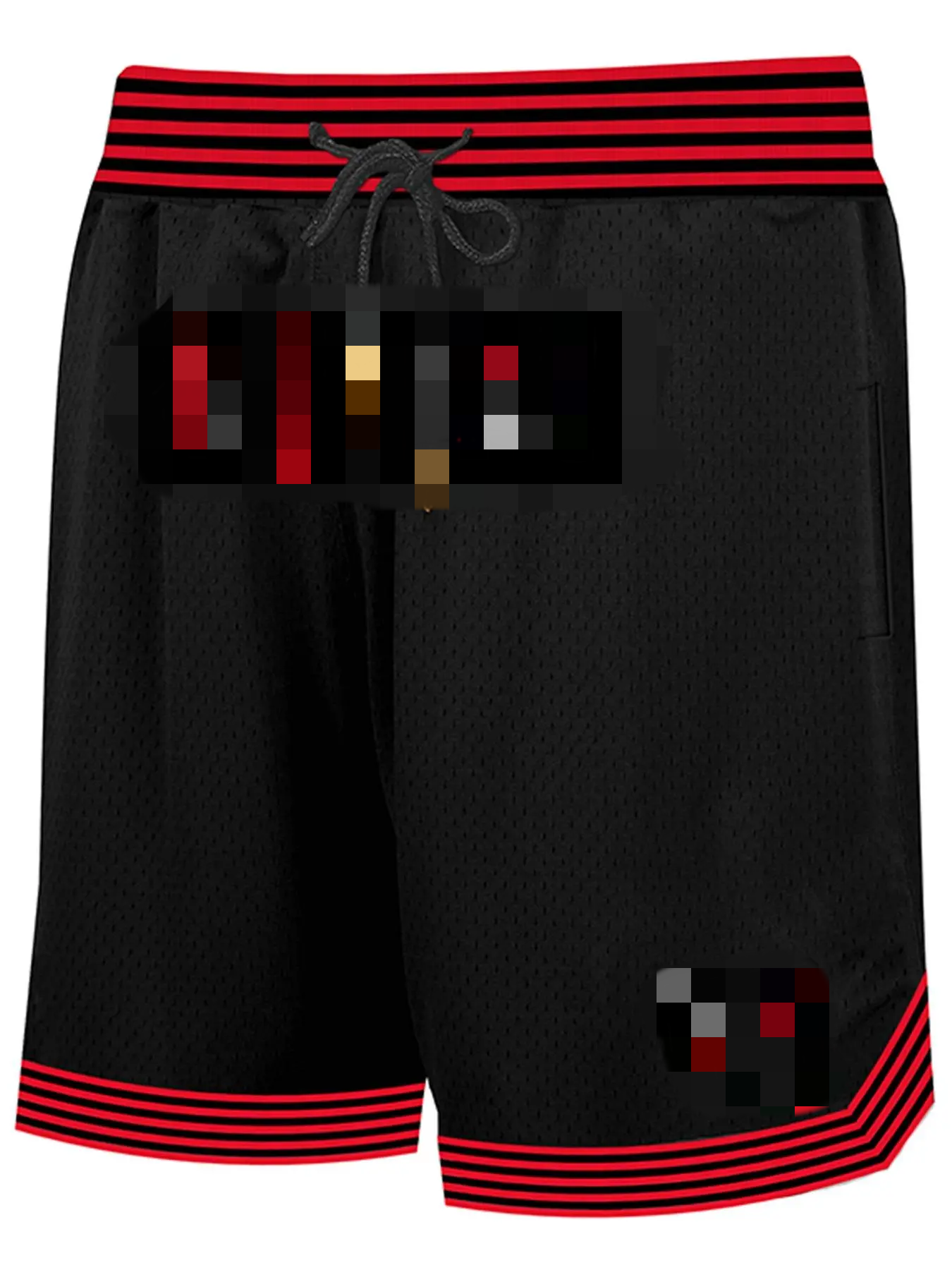 Men's Letter & Figure Embroidery Drawstring Waist Shorts